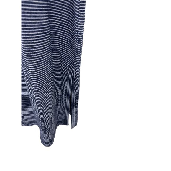 T by Talbots Tie Front Striped Maxi Dress Blue and White Size Petite S - Picture 5 of 10